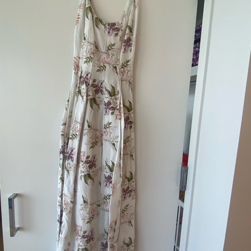 H&M White Floral Maxi Dress